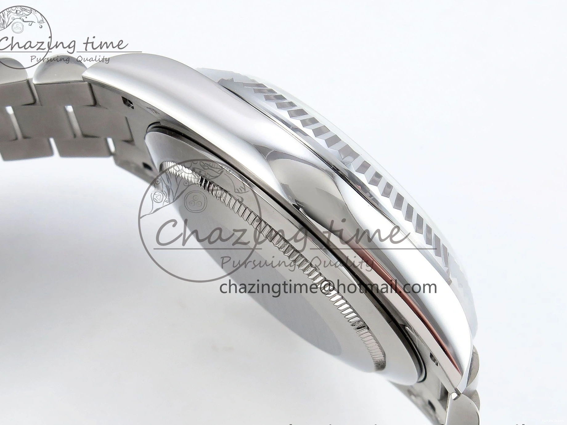 0516 FreshLook DayDate 40 SS JDF 904L Steel Gray Stick Dial on President Bracelet VR3255 V3 (Gain Weight) 1446